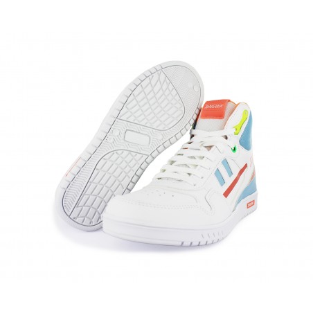 BB60*01 Cronic Tenis Newk Mujer Color Blanco Azul Coral