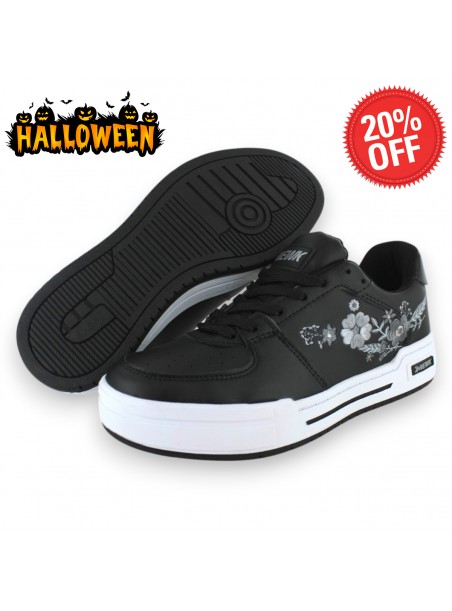 Tenis Casual Negro Gris Mujer Panther Newk