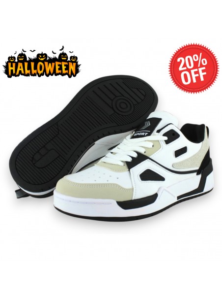 Tenis Casual Blanco Negro Mujer Alif Newk