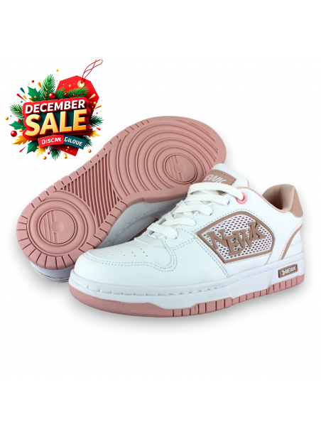 Tenis Casual Blanco Rosa Mujer Amiri Newk