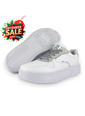 Tenis Casual Blanco Plata...