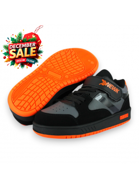 Tenis Casual Negro Naranja...