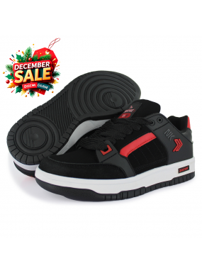 Tenis Casual Negro Rojo...