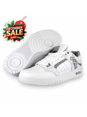 Tenis Casual Blanco Gris...