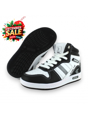 Tenis Casual Negro Blanco...