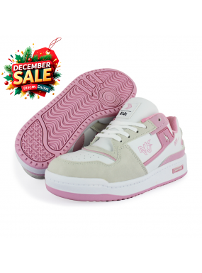 Tenis Casual Blanco Rosa...