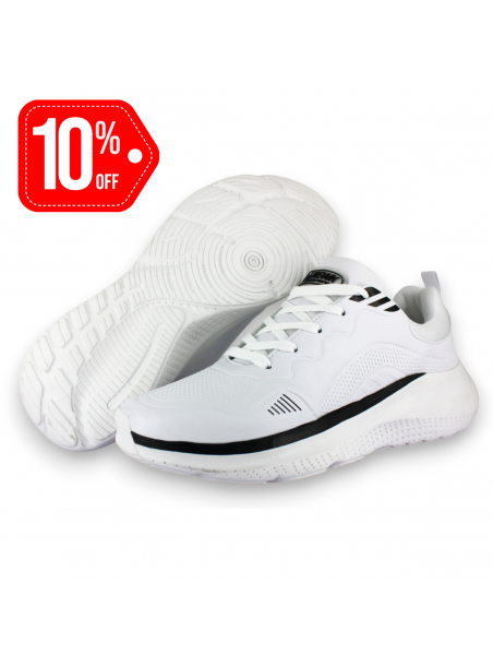 Tenis Deportivo Blanco Negro Hombre Gryta Newk