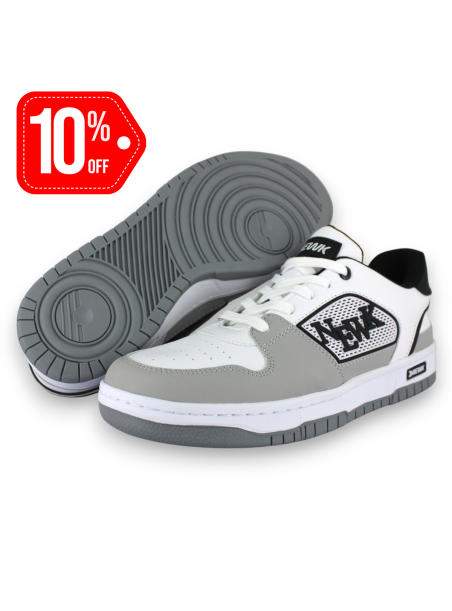 Tenis Casual Blanco Gris Hombre Amiri Newk