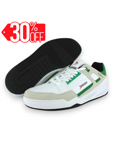 Tenis Casual Blanco Verde Hombre Kofo Newk