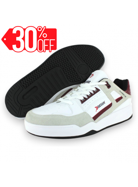 Tenis Casual Blanco Hielo Vino Hombre Kofo Newk