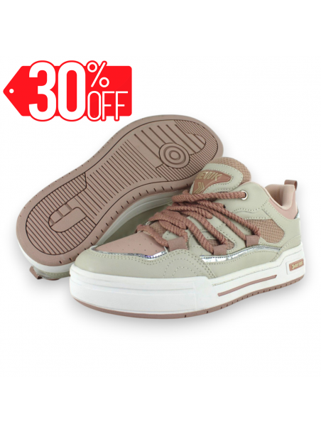 Tenis Casual Beige Maquillaje Mujer Lupina Newk