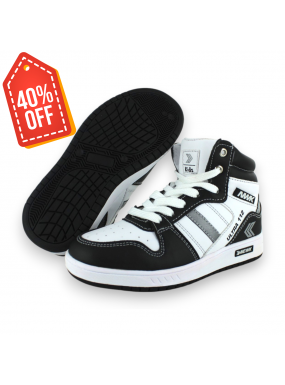 Tenis Casual Negro Blanco...