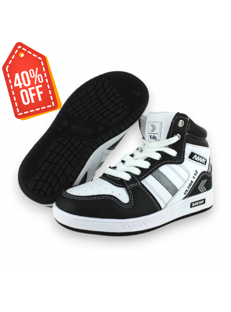 Tenis Casual Negro Blanco Infantil Shacktar Newk