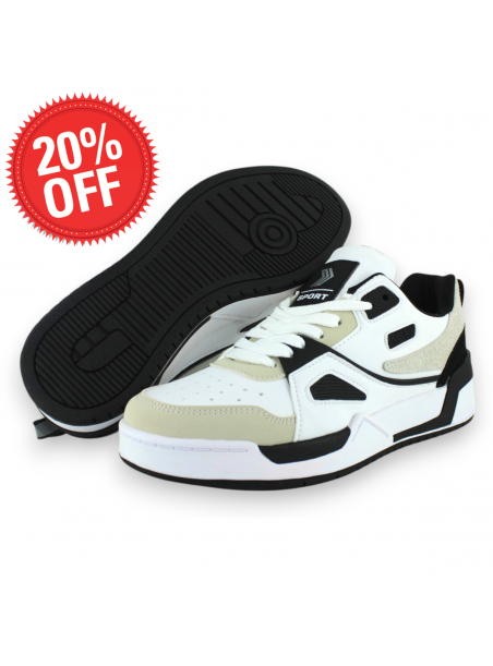 Tenis Casual Blanco Negro Mujer Alif Newk