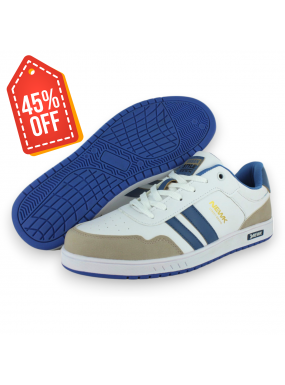 Tenis Casual Blanco Azul...