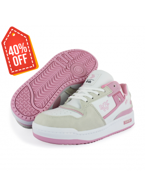 Tenis Casual Blanco Rosa...
