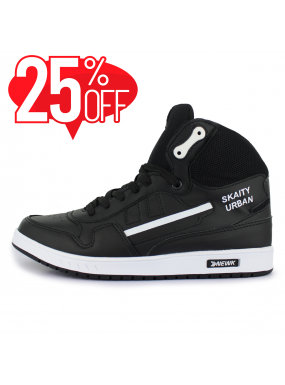 Tenis Casual Negro Blanco...