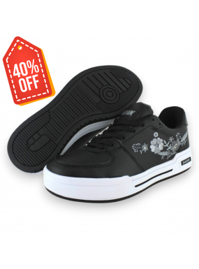 Tenis Casual Negro Gris...