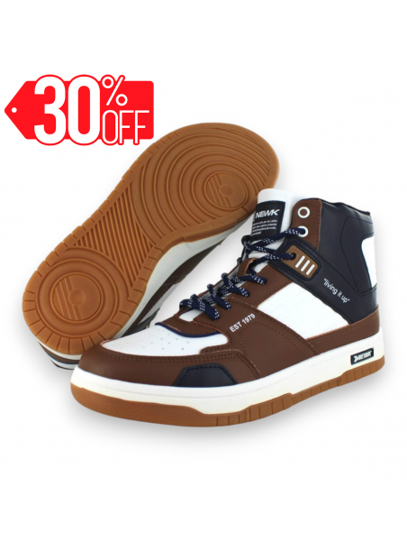 Tenis Casual Café Azul Marino Hombre 25Bosse Newk