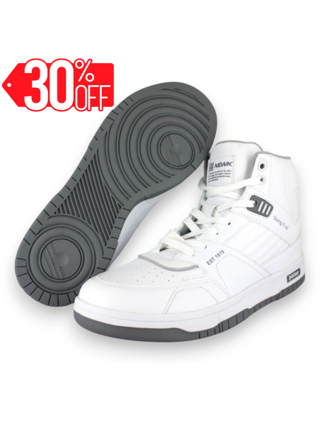 Tenis Casual Blanco Gris Unisex 25Bosse Newk