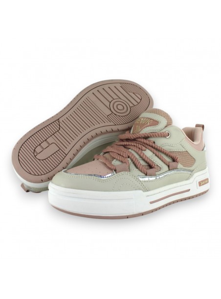 Tenis Casual Beige Maquillaje Mujer Lupina Newk