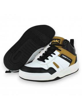 Tenis Casual Blanco Negro...
