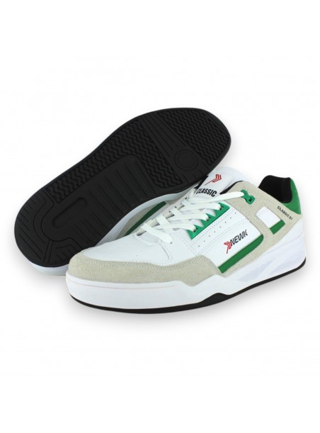 Tenis Casual Blanco Verde Hombre Kofo Newk